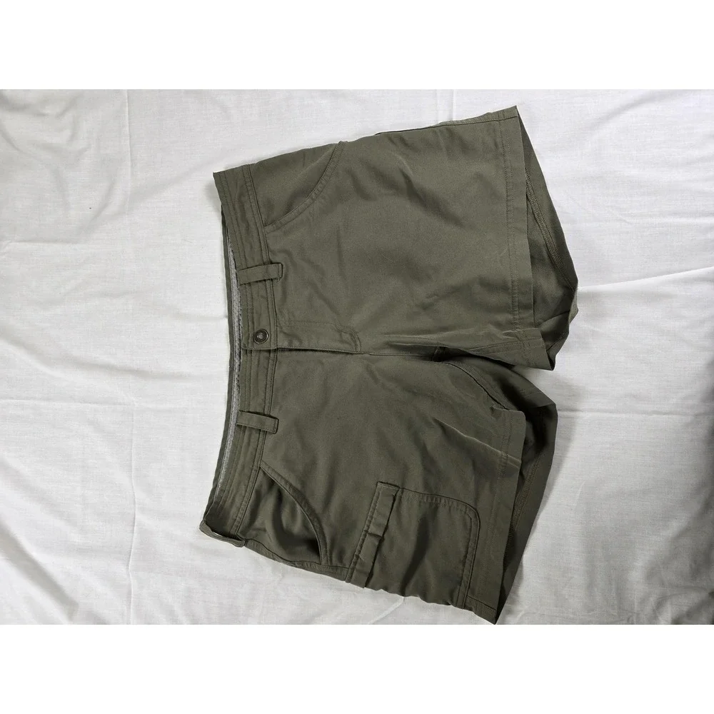 North Face Shorts Mens Large Green Outdoor Hiking Quick Dry Pockets Performance‎